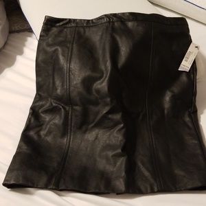 Black leather skirt